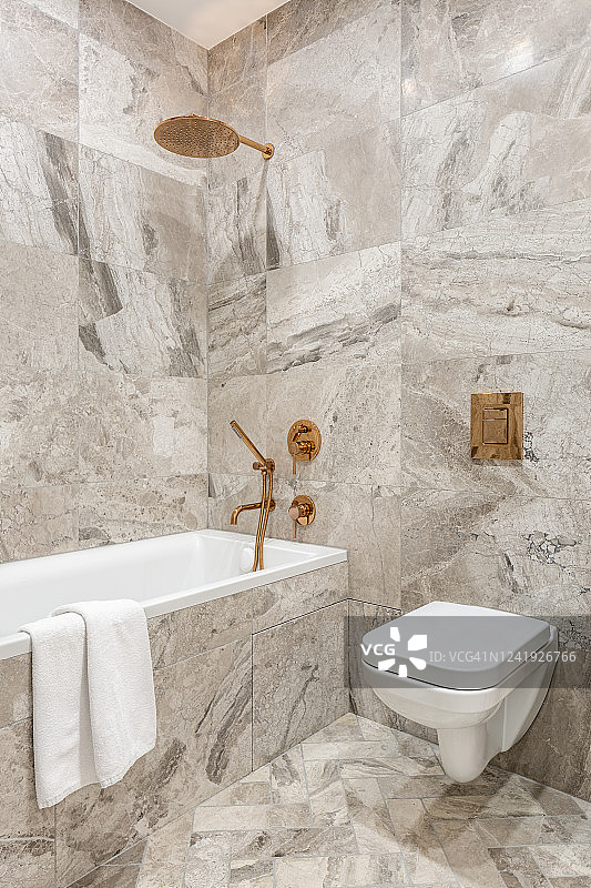 豪华浴室大理石瓷砖图片素材