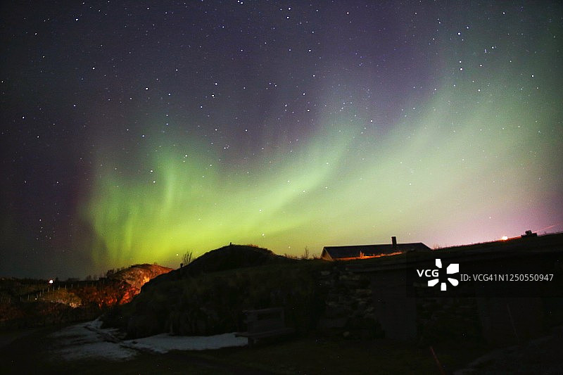 挪威特罗姆瑟的北极光图片素材
