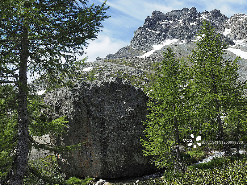 在Alpe di Valdeserta巨大的冰川飘忽图片素材
