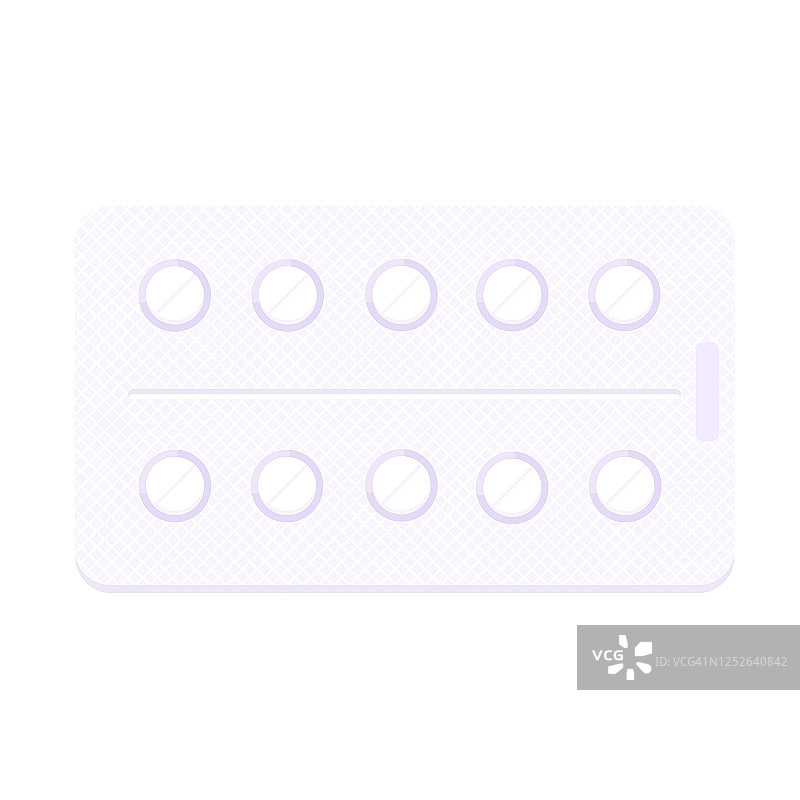 丸泡与红白胶囊扁平风格设计矢量插图孤立在白色背景。药品包装片剂、胶囊药治疗药。图片素材