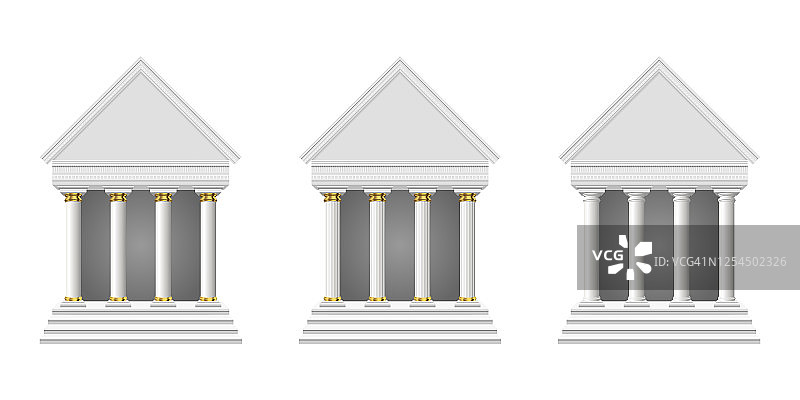 古庙矢量设计插图孤立在白色背景上图片素材