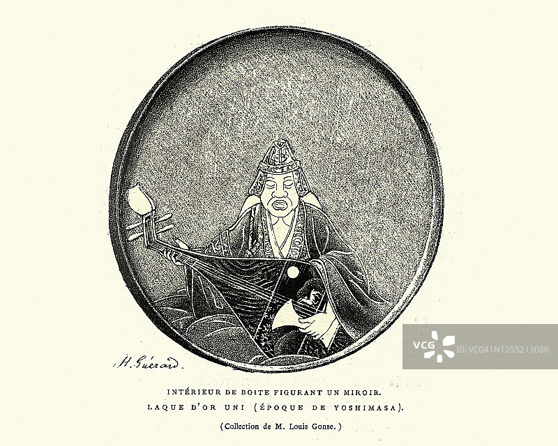 传统日本音乐家琵琶(琵琶)图片素材