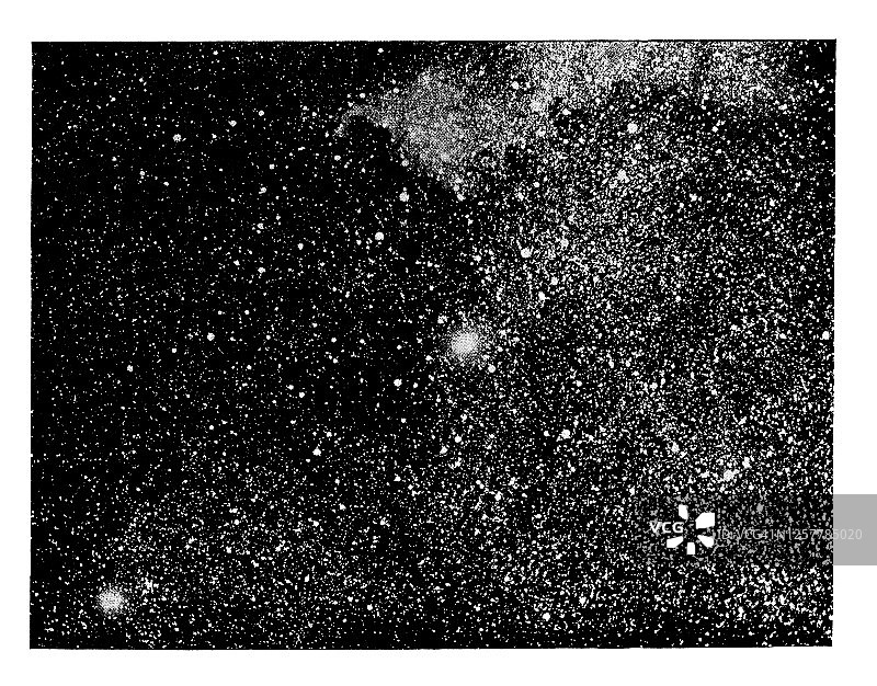天文学，银河系的复古摄影图片素材