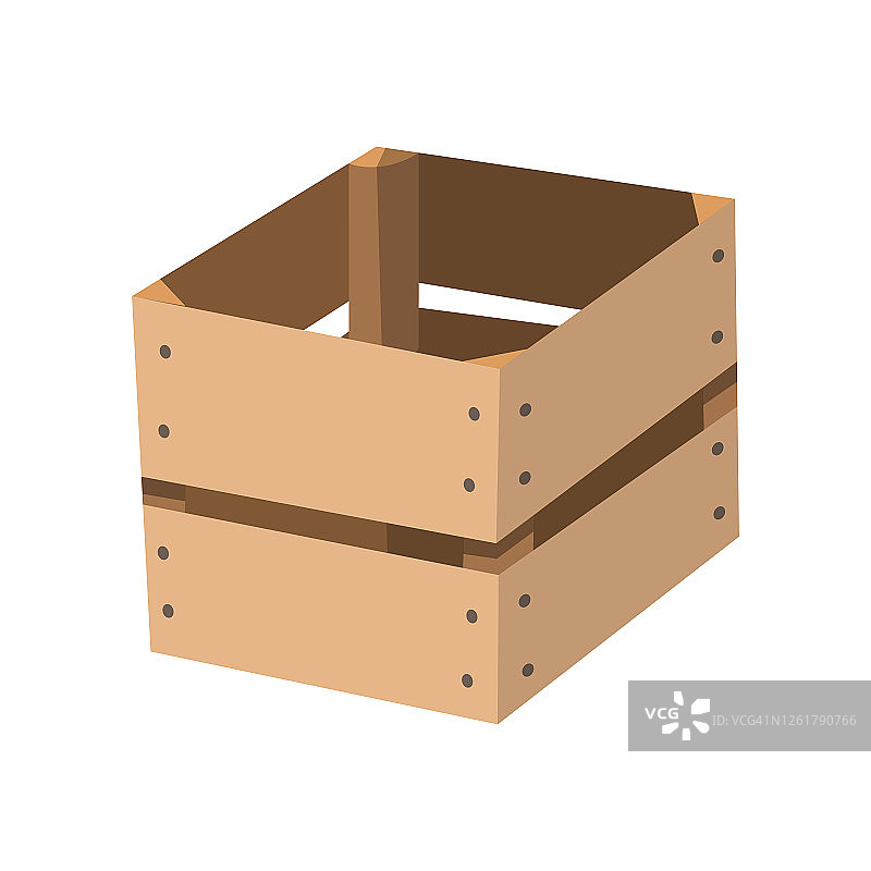 木制的抽屉里。盒子包装。运输集装箱或空木箱，货物分装图片素材