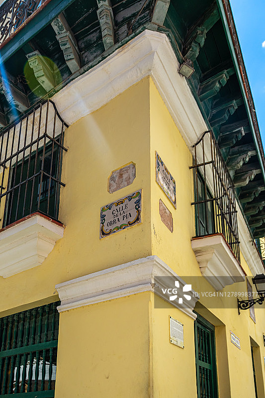 古巴旧哈瓦那的殖民建筑图片素材