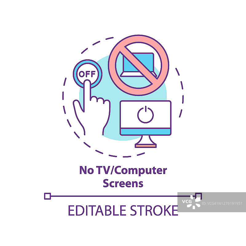 没有电视和电脑屏幕上的概念图标图片素材