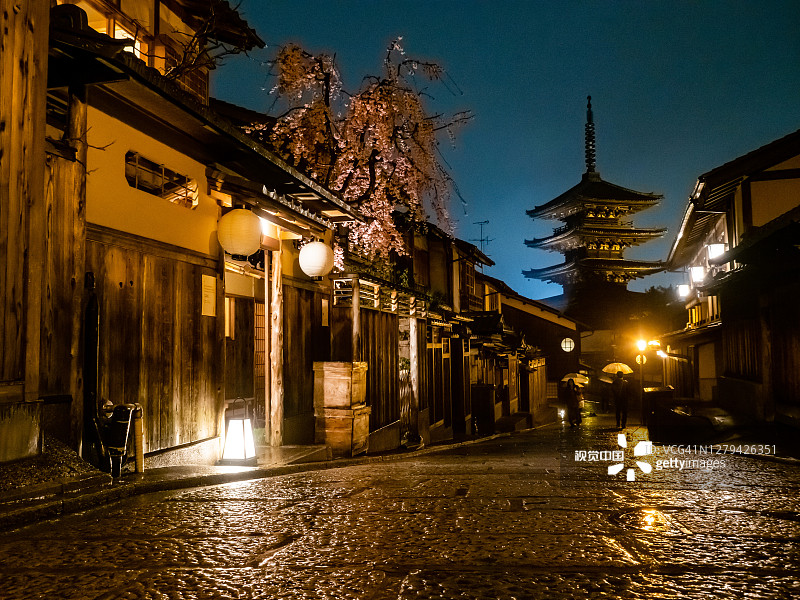 京都的桑恩扎卡斜坡图片素材