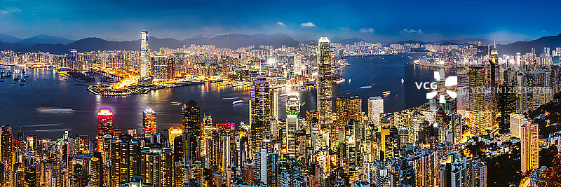 夜景，香港图片素材