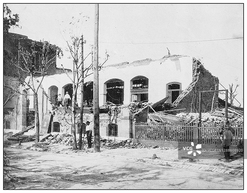 大气旋在圣路易斯的古董照片，1896年5月27日图片素材