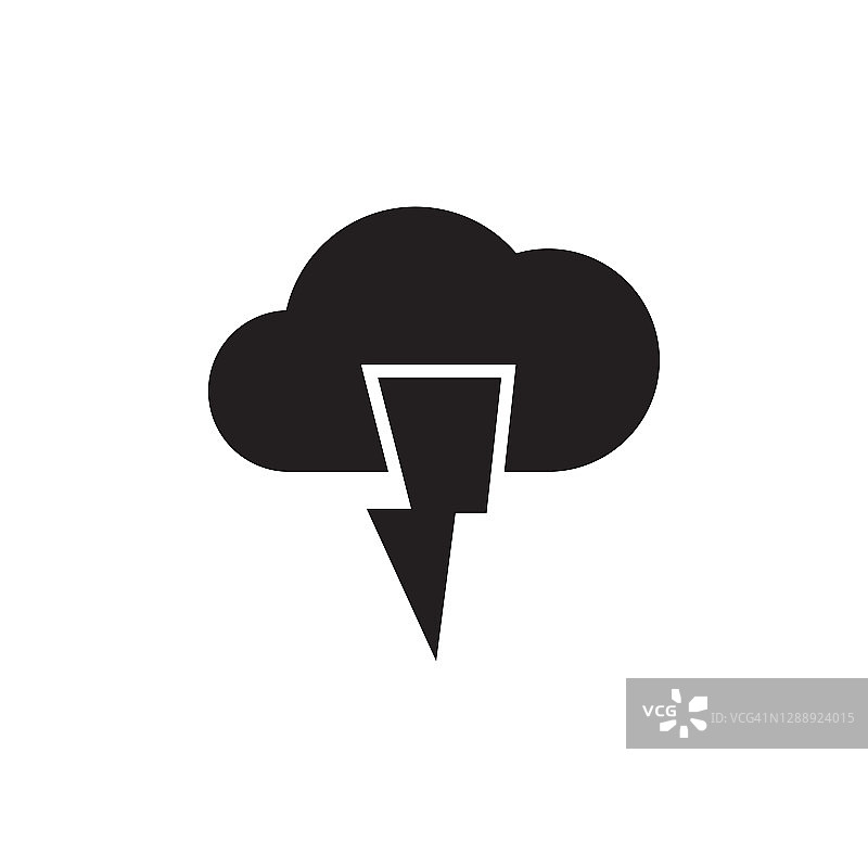 雷暴图标logo插图设计图片素材