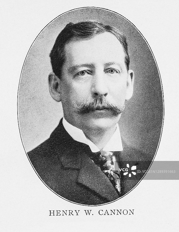 19世纪纽约证券交易所的重要人物肖像:亨利W坎农图片素材