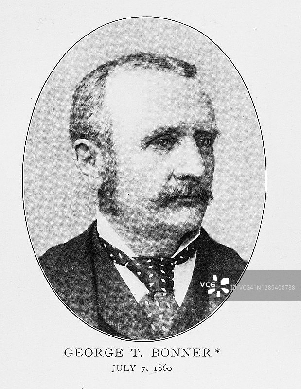 19世纪纽约证券交易所的重要人物肖像:乔治·T·邦纳图片素材