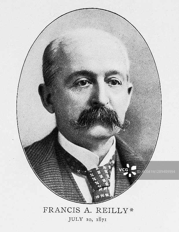 19世纪纽约证券交易所的重要人物肖像:弗朗西斯·A·赖利图片素材