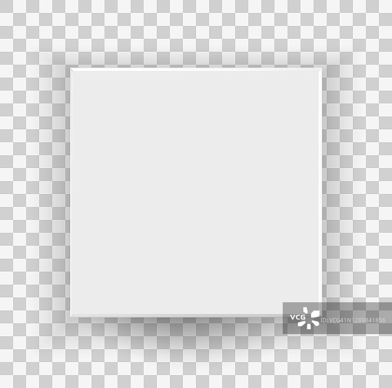 白色封闭盒顶部和正面视图3D立方体孤立在透明的背景为您的设计和标志。为软件，设备产品的现实空白包装纸板箱。矢量插图。每股收益10图片素材