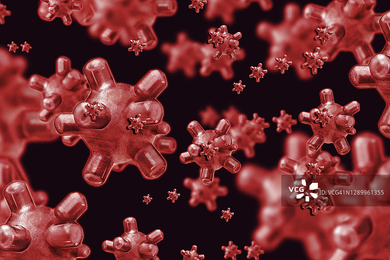 冠状病毒的3D背景图片素材