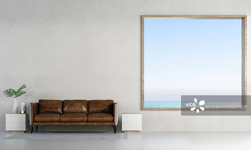现代舒适的客厅和墙壁纹理背景室内设计图片素材