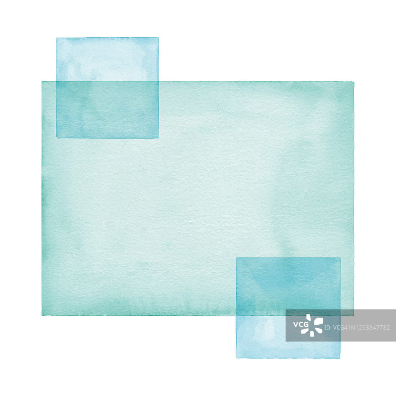 水彩抽象蓝色方块背景图片素材