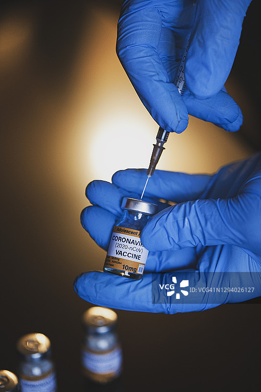 Covid-19冠状病毒疫苗图片素材