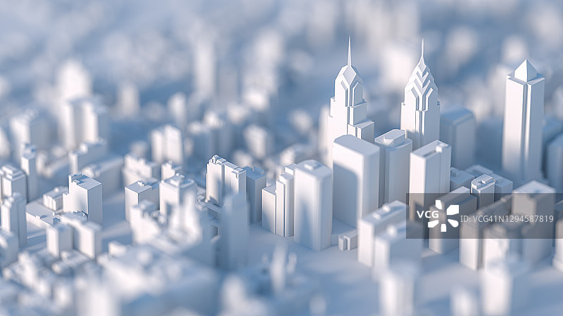 虚拟城市天际线图片素材