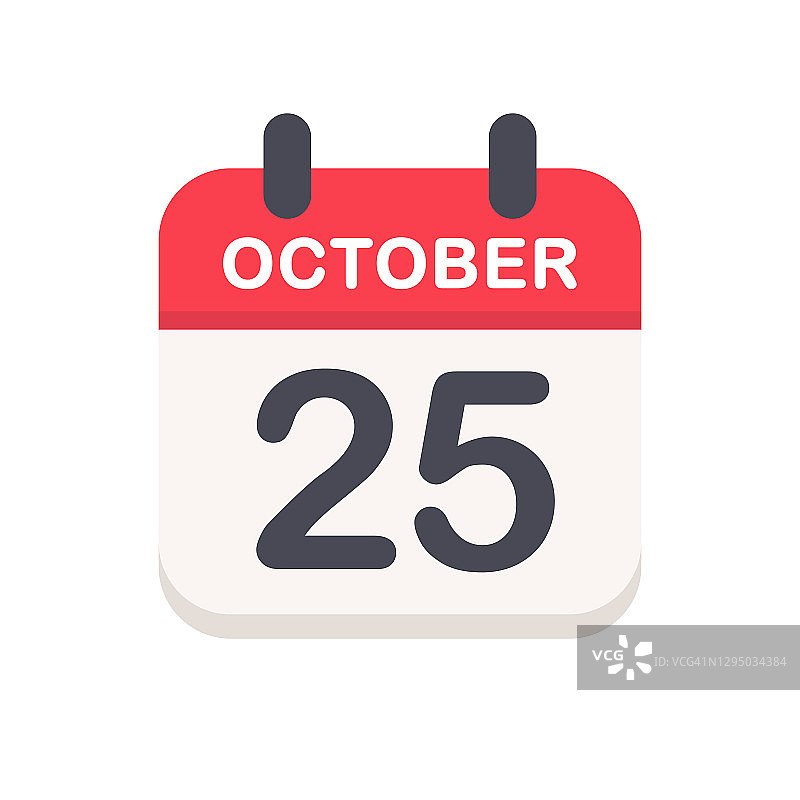 10月25日-日历图标图片素材
