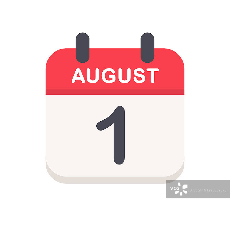 8月1日-日历图标图片素材