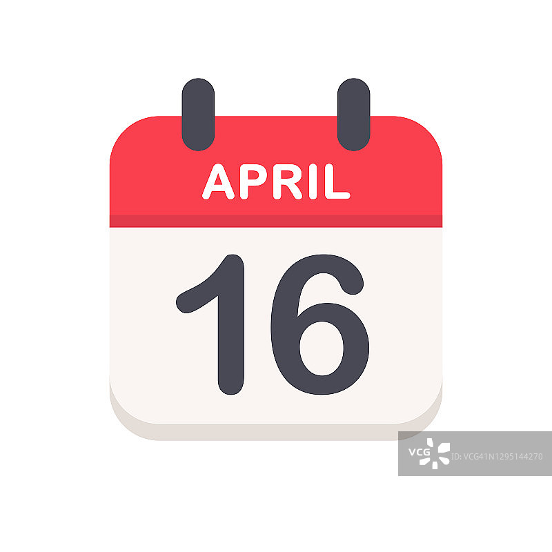 4月16日-日历图标图片素材