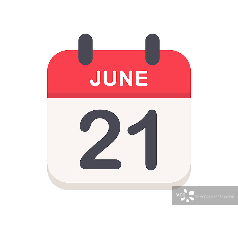 6月21日-日历图标图片素材