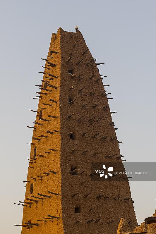 阿加德兹大清真寺尖塔，阿加德兹，尼日尔图片素材