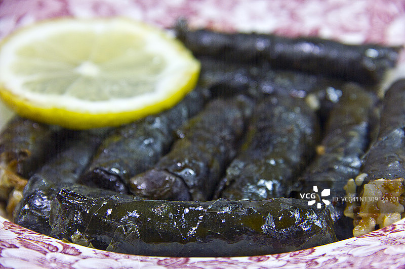 当地的土耳其素食食物是sarma图片素材