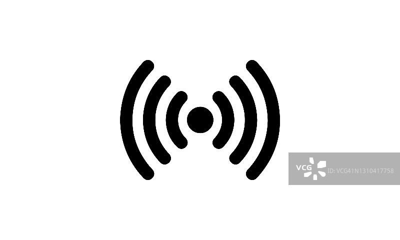 无线，互联网连接，网络信号图标，wifi平面矢量插图设计图片素材