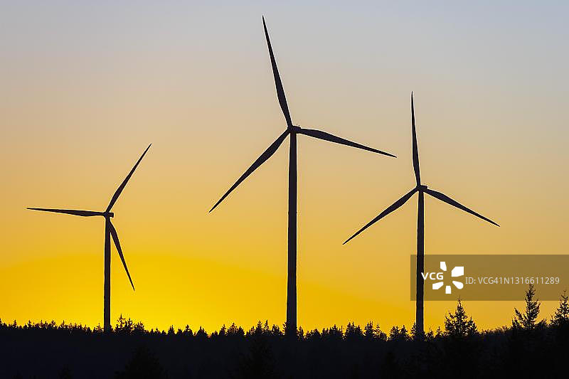 风电场，风力涡轮机，风力涡轮机，巴登-符腾堡，德国图片素材
