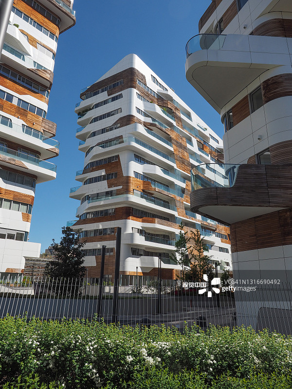 米兰CityLife米兰住宅综合体，由扎哈·哈迪德设计图片素材