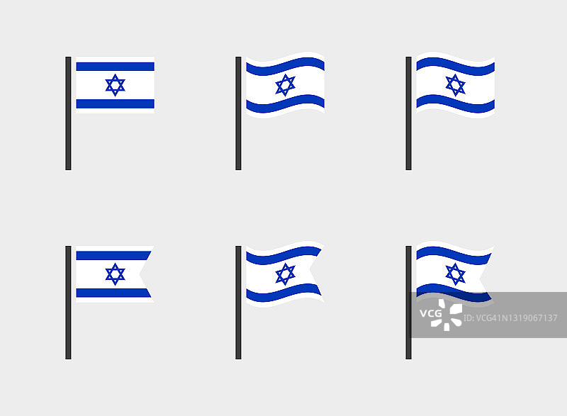 以色列国旗标志设置，国旗图标的国家以色列图片素材