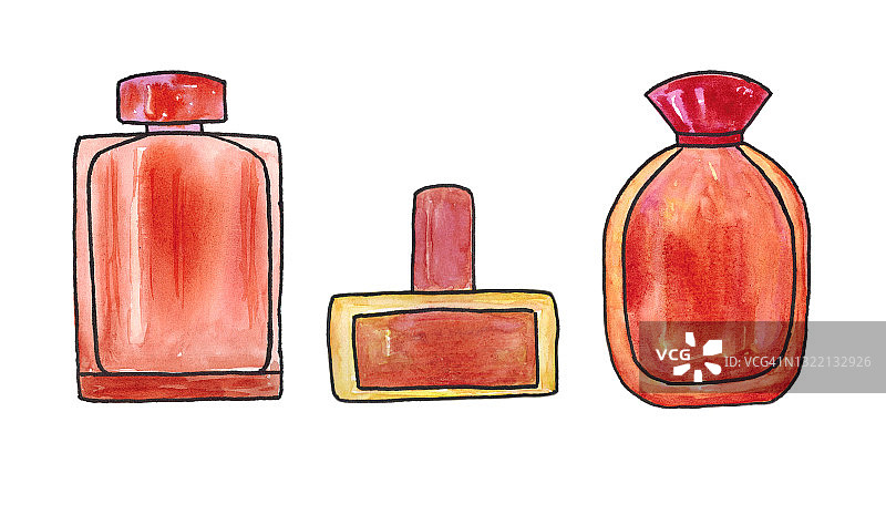 一瓶香水，香味扑鼻。化妆品美容产品。香水。图片素材