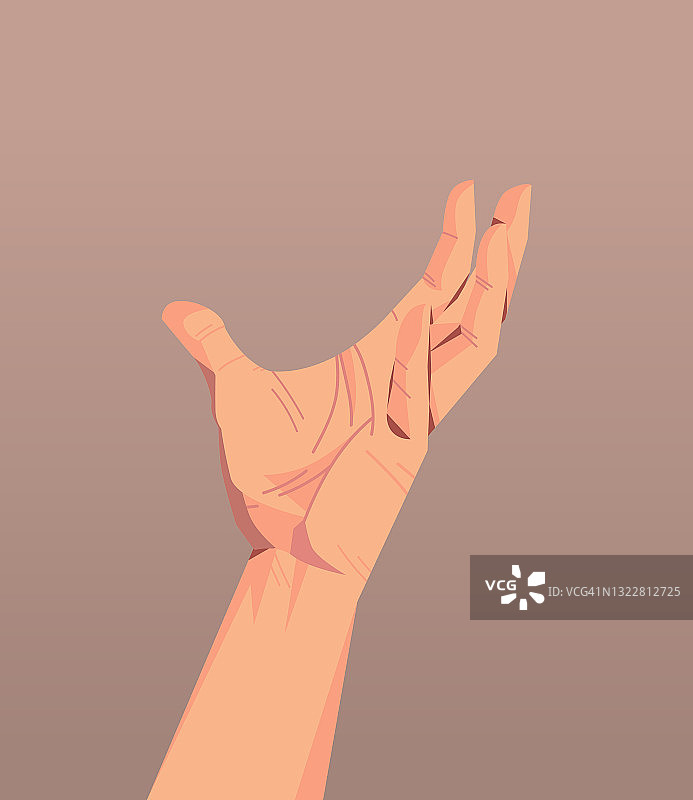 人的手显示手势，沟通语言，手势概念垂直图片素材