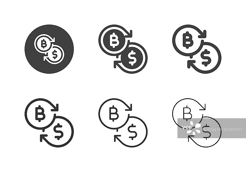 加密货币交易所图标-多系列图片素材