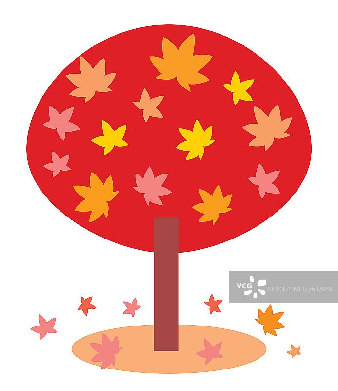 秋天的红枫树图片素材