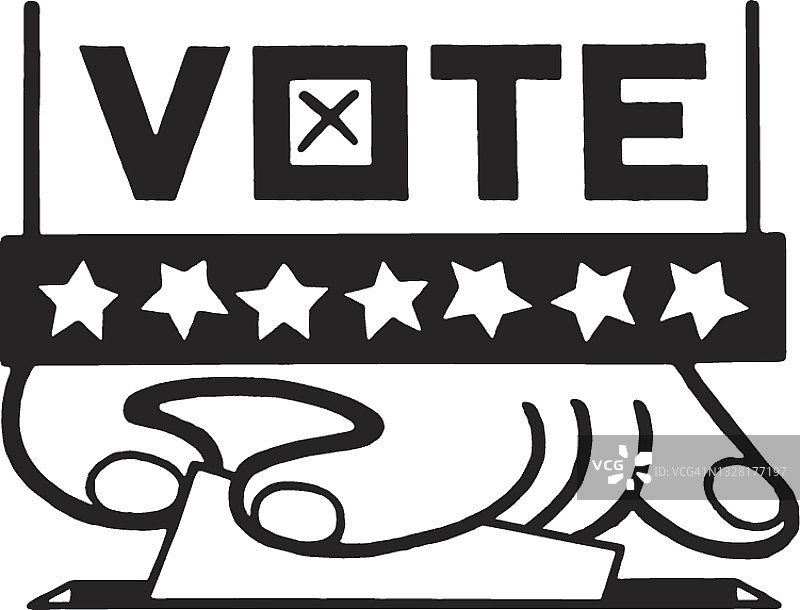 将选票放入投票箱的人的手图片素材