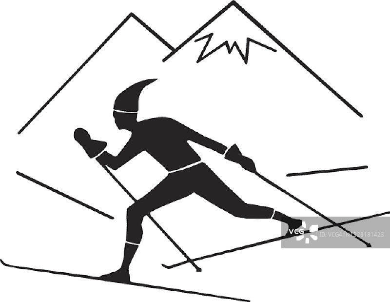 越野滑雪图片素材