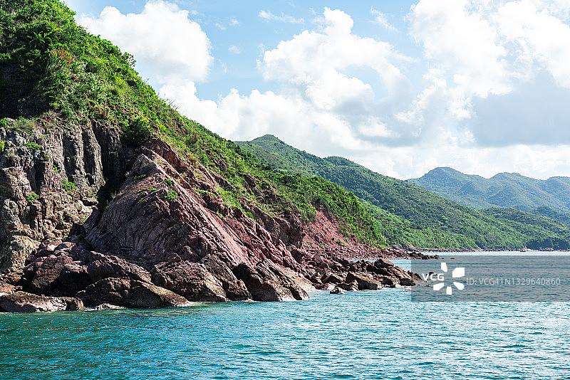 印洲塘海岸公园，香港环球地质公园的海滩景观图片素材