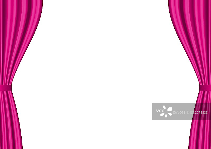 粉红色的剧场窗帘形框架图片素材