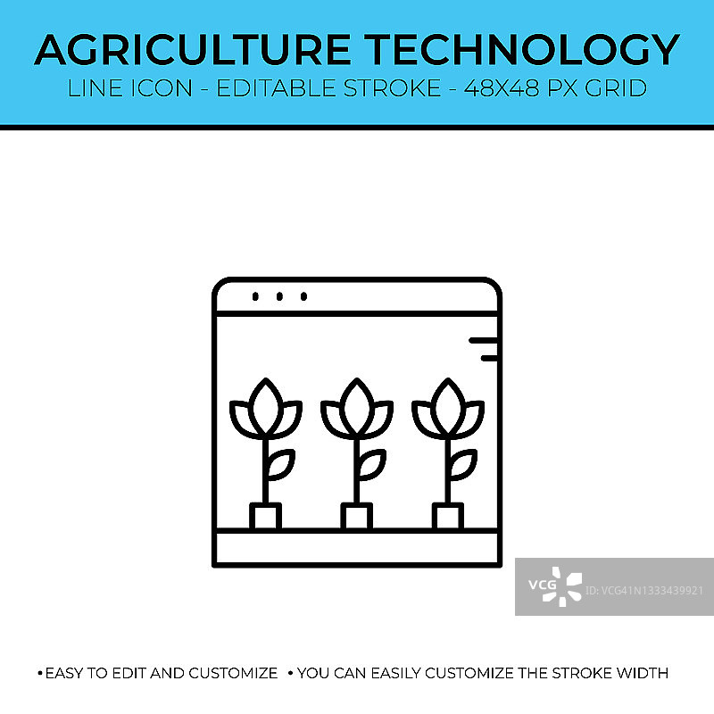 农业技术单线图标图片素材