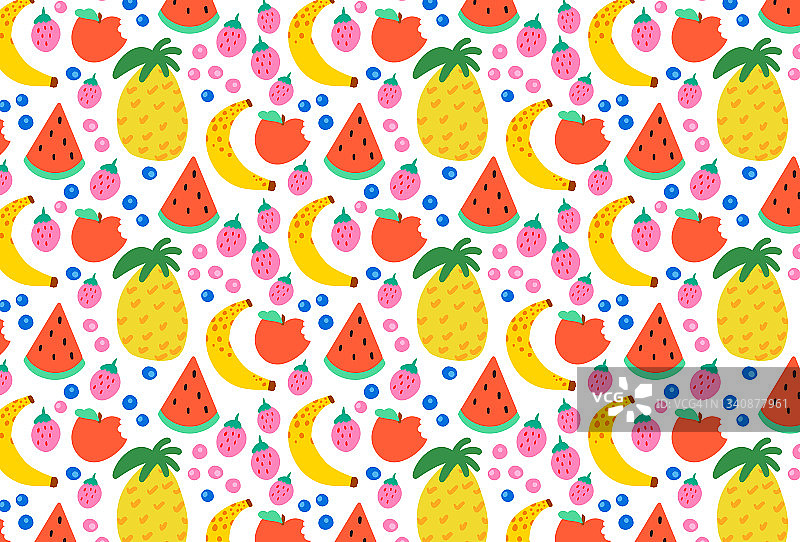 图蒂水果水果插图在白色背景图片素材