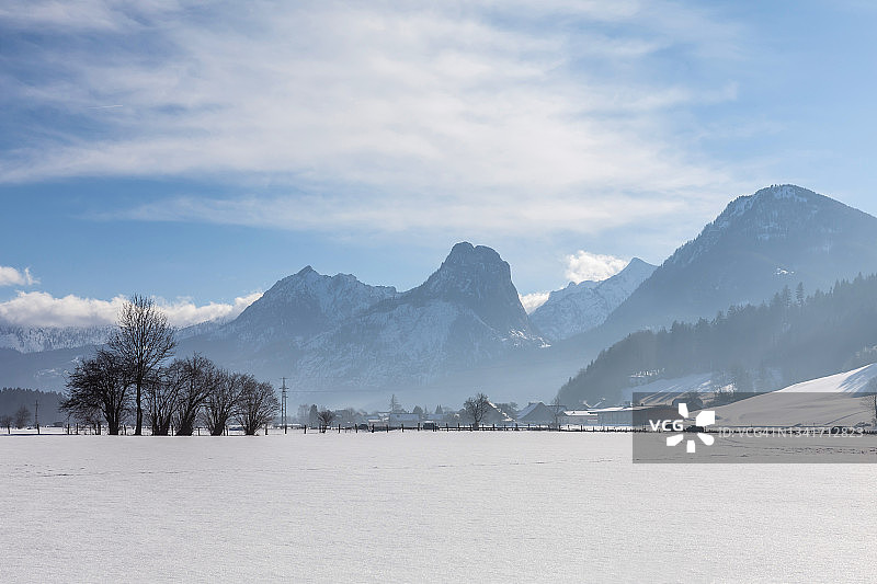 奥地利的冬季景观图片素材