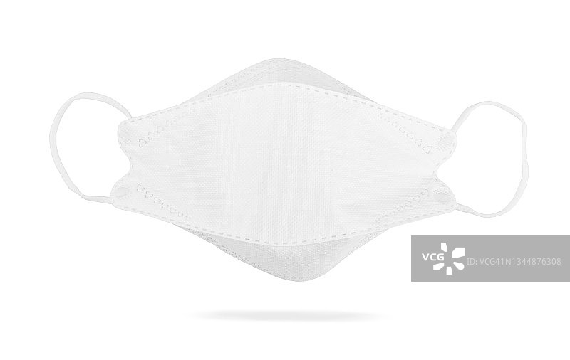 白色背景医用防护口罩图片素材