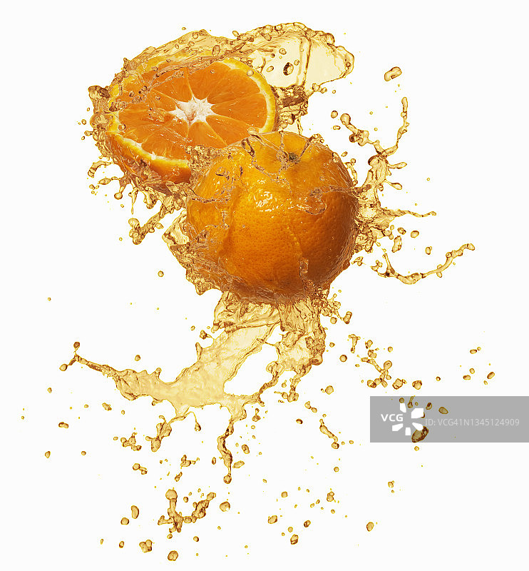 橙子和果汁图片素材