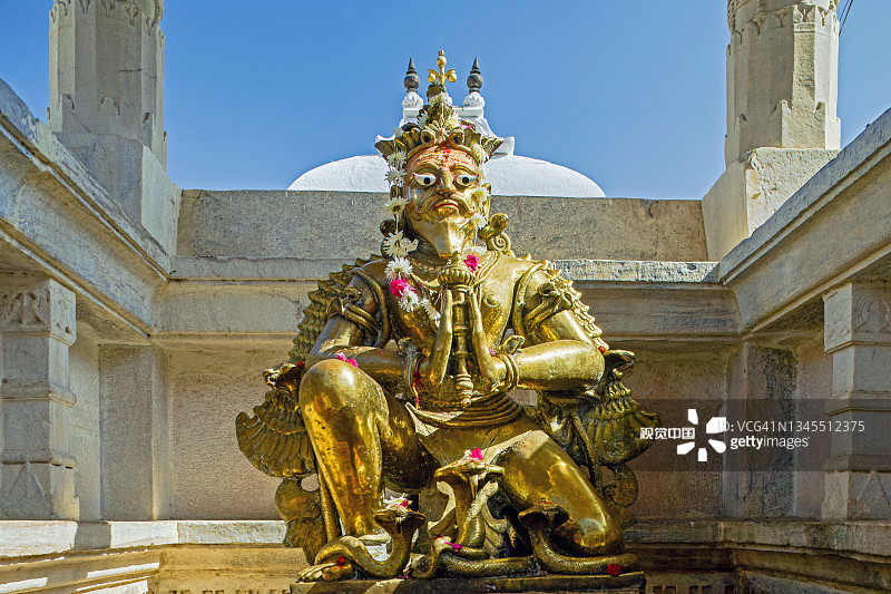 贾格迪什神庙的揭路荼铜像图片素材
