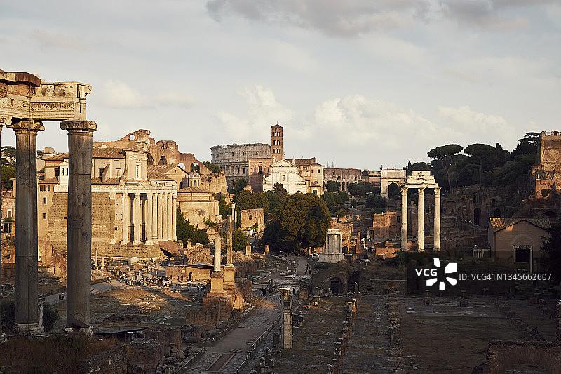 罗马广场日落图片素材