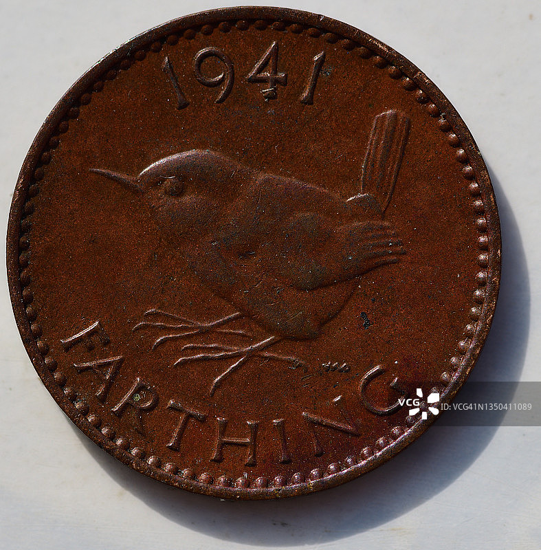 1941年英国硬币背面图片素材