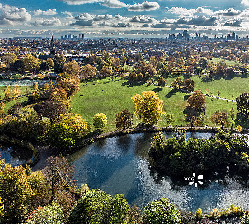 克利索德公园，伦敦的秋天图片素材